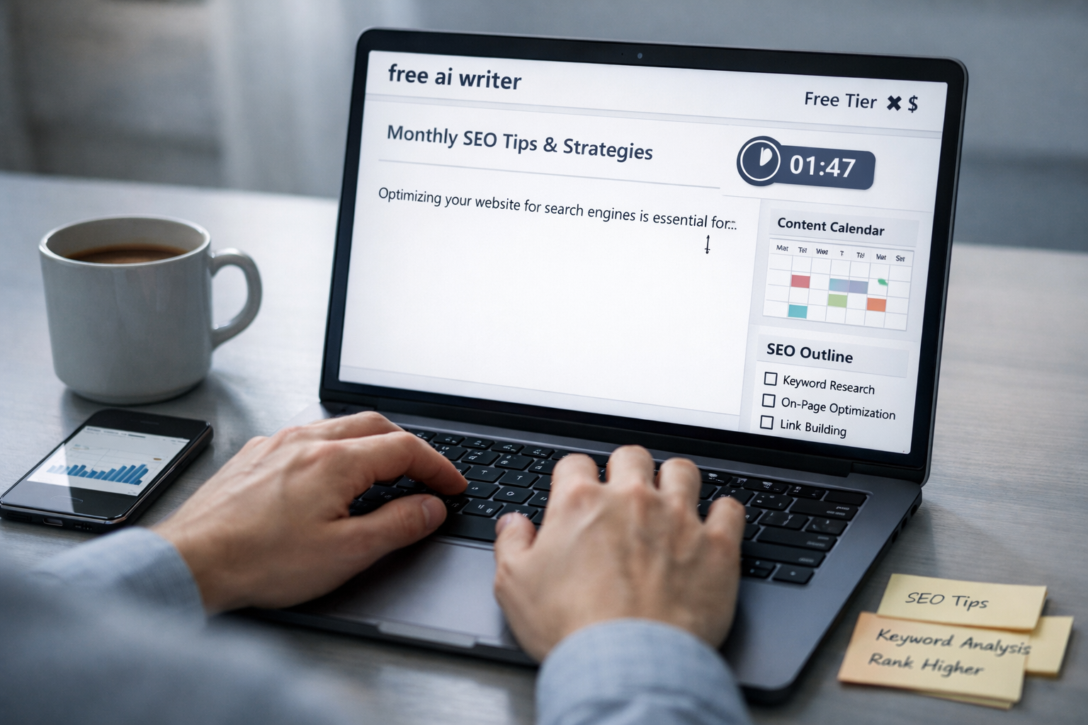 Free AI Writer for Monthly SEO Articles